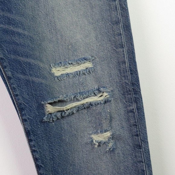 Levis 501 CT Men's Stone Washed Distressed Jeans - Picture 4 of 6